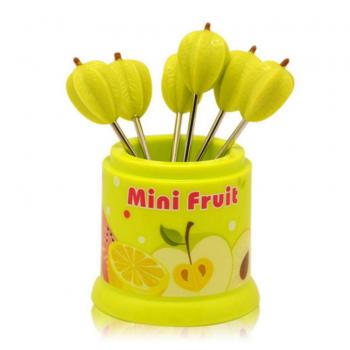 Lovely Fruit Fork Stainless Steel - 6 Pcs